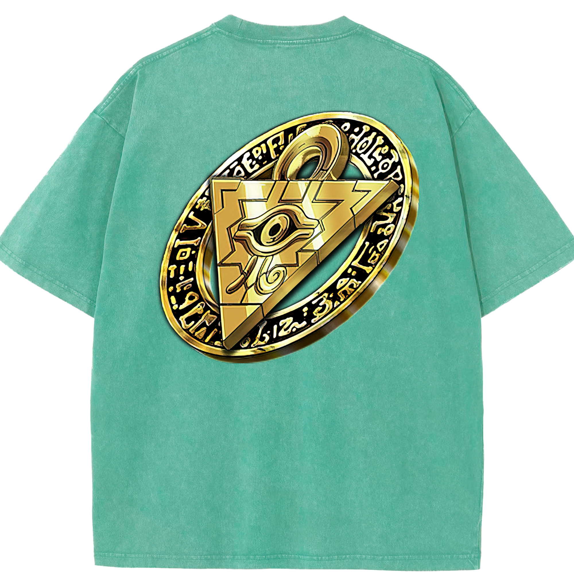 （画像用） 遊☆戯☆王 Yu-Gi-Oh! 綿100% ヴィンテージ風 半袖Tシャツ（背面プリント）